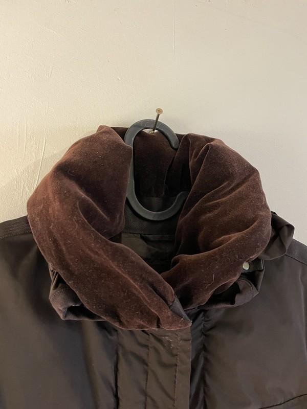 Marithe Francois Girbaud Puffer Jacket Womens Brown Hooded Velvet