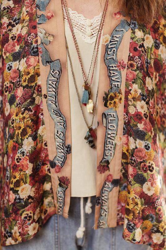 Market Of Stars Art Of Life Pixie Duster Cropped Kimono W/Palette Flowers