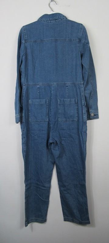 Marks & Spencer Denim Button Front Long Sleeve Jumpsuit Size 6 - 22 RRP £49.99