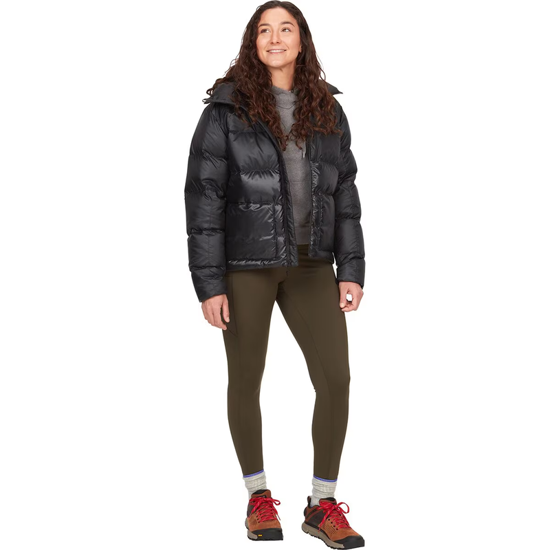 MARMOT Guides Down Womens M Hooded Parka/Jacket/Coat Black NEW $275
