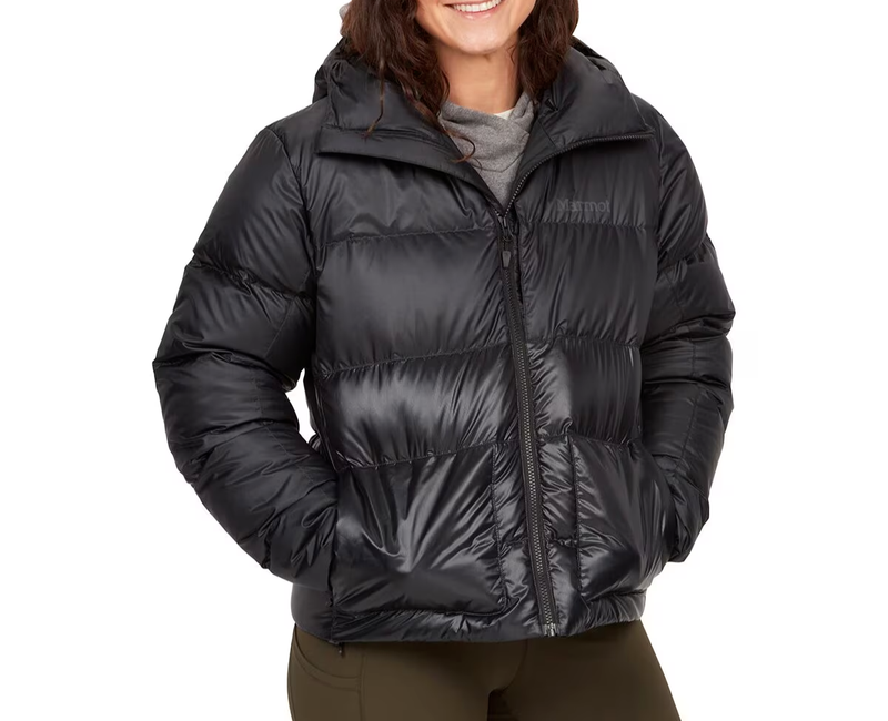 MARMOT Guides Down Womens M Hooded Parka/Jacket/Coat Black NEW $275