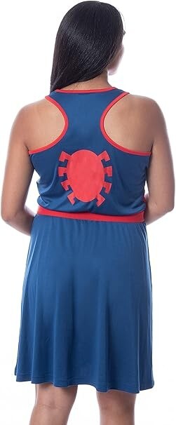 Marvel PJammy Womens Spider-Man Costume Nightgown Sleep Pajama Dress NWT Large