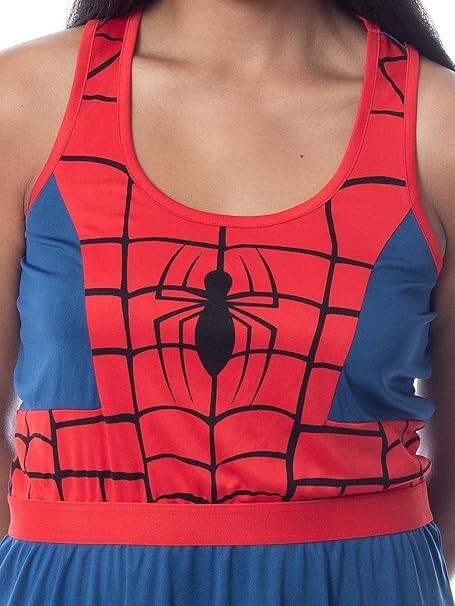 Marvel PJammy Womens Spider-Man Costume Nightgown Sleep Pajama Dress NWT Large