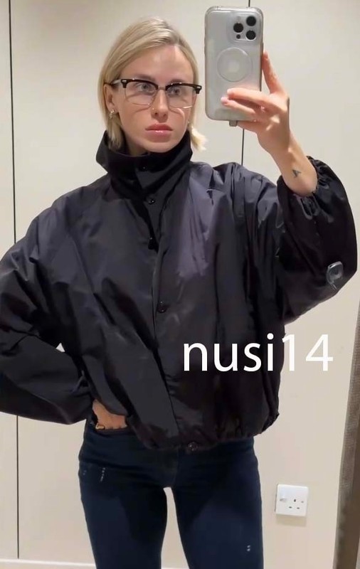 MASSIMO DUTTI NEW WOMAN High neck bomber puff jacket BLACK S M L 6734/726