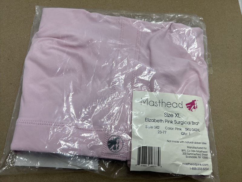 Masthead Size XL Elizabeth Pink Surgical Bra Style 042