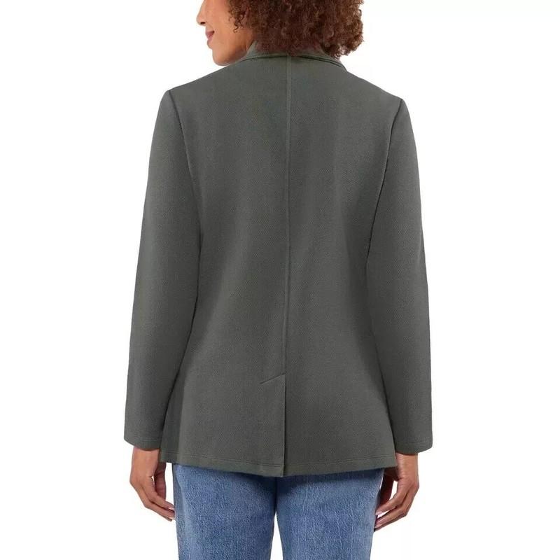 Matty M Women's The Knit Boyfriend Blazer Dark Sage Size M (New)