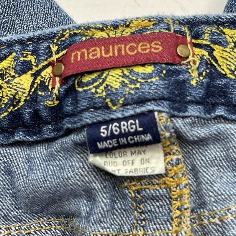 Maurices Cropped Jeans Women Junior Size 5 Dark Blue Denim Cotton Blend FLAW