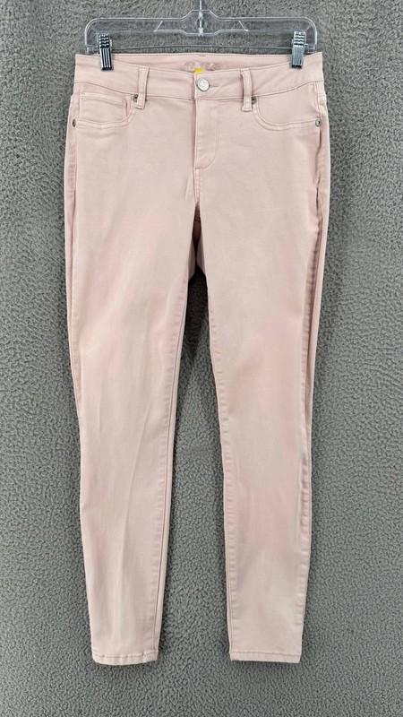 Maurices Skinny Jeans Women's Size Medium Regular Fit Stretch Pink Denim 11064