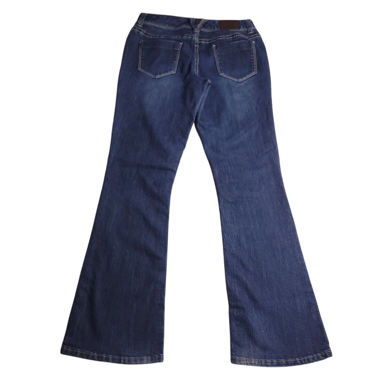 Maurices Womens Bootcut Jeans 7/8 Dark Wash Low Rise Stretch
