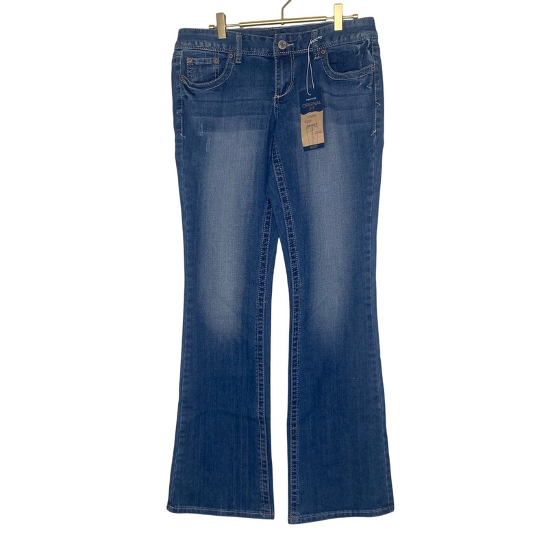 Maurices Womens Original Fit Kaylee Bootcut Jeans Long 7/8 Medium Wash Denim NWT
