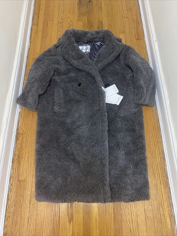 MAX MARA Teddy Bear Icon Coat Grey Size XS Orig. $4390 NWT