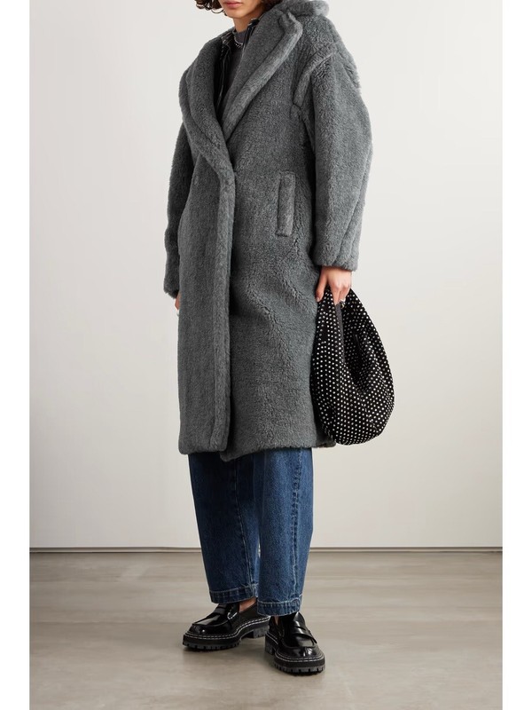 MAX MARA Teddy Bear Icon Coat Grey Size XS Orig. $4390 NWT