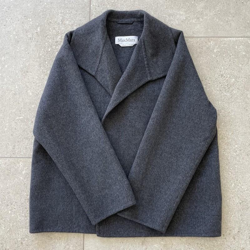 Max Mara Virgin Wool Angora Short Jacket Gray Women’s Size 4 Coat Small