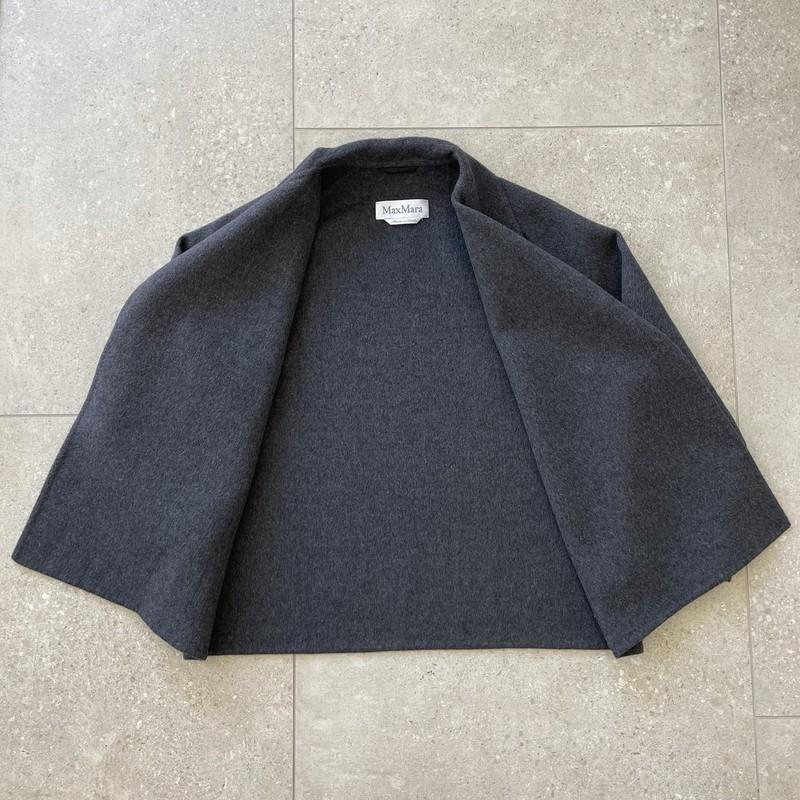 Max Mara Virgin Wool Angora Short Jacket Gray Women’s Size 4 Coat Small