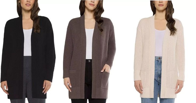 Max & Mia Women's Open-Front Cardigan Casual Sweaters with Pocket M