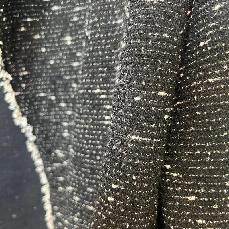 Max Studio Women Size 2X Black/White Shawl Collar Textured Jacquard Jacket