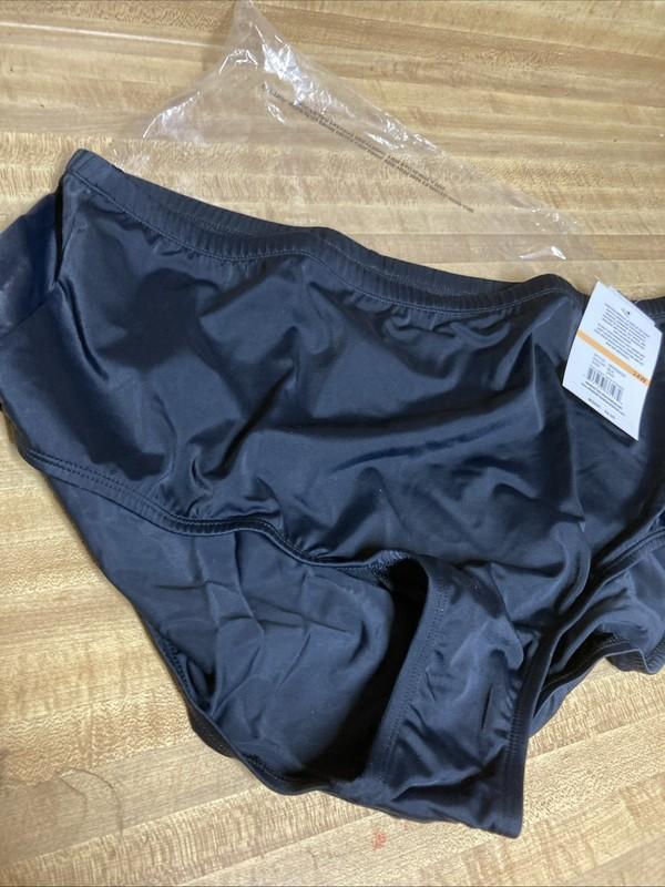 Maxine Of Hollywood Plus Size 24W Black Full Coverage Bikini Swim Bottom New