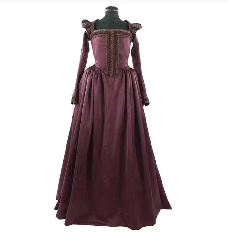 Medieval 1540s - 1560s Tudor Era Red Queen Dress Costume Elizabethan Anne