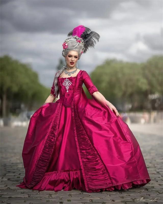 Medieval Vintage Prom Dresses Victorian Princess Corset Square Neck Floor Length