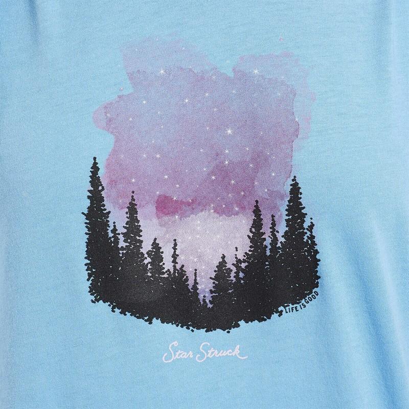 MediumNWT Women's Life Is Good Star Struck Blue Lightweight LS Smooth Hooded Tee