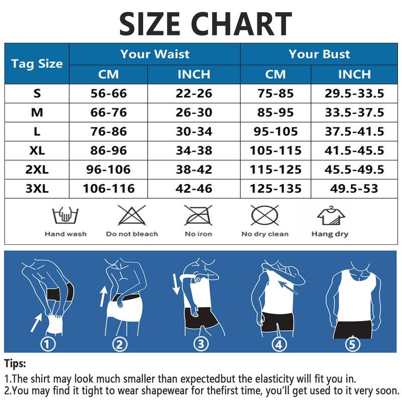 Men 3 Pack Body Shaper Slimming Tummy Vest Compression Shirt Shapewear Tank Top