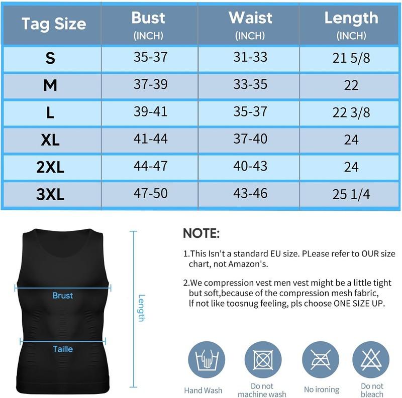 Men Body Slimming Tummy Vest Shaper Tank Underwear Shapewear Waist Girdle Shirt