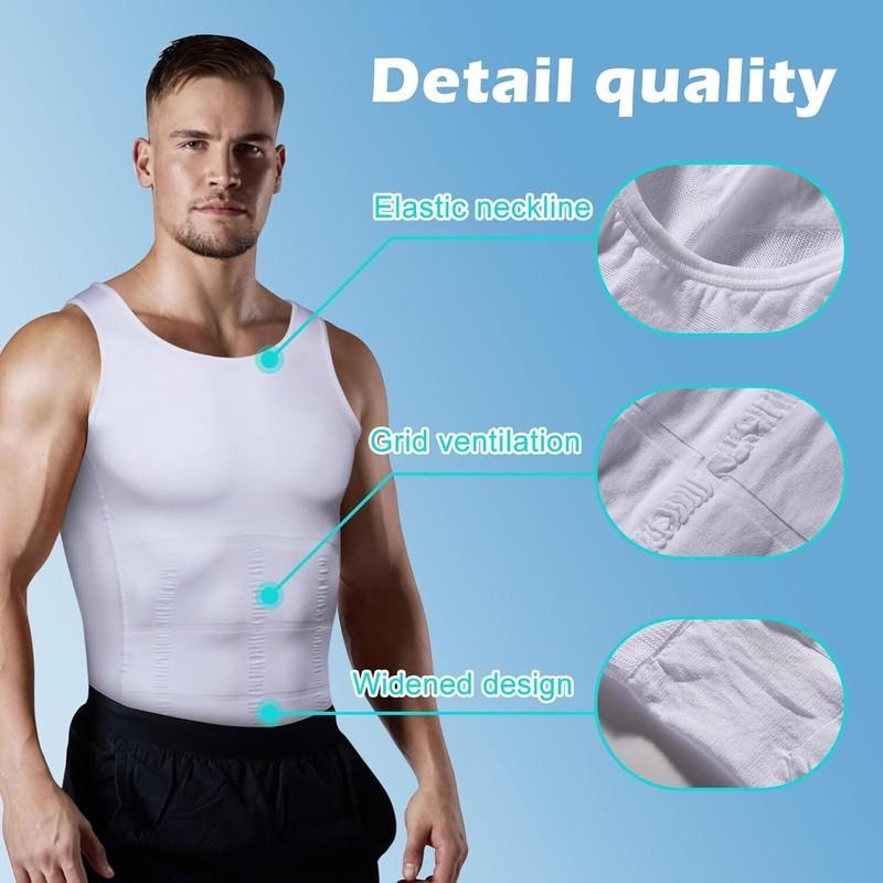 Men Body Slimming Tummy Vest Shaper Tank Underwear Shapewear Waist Girdle Shirt