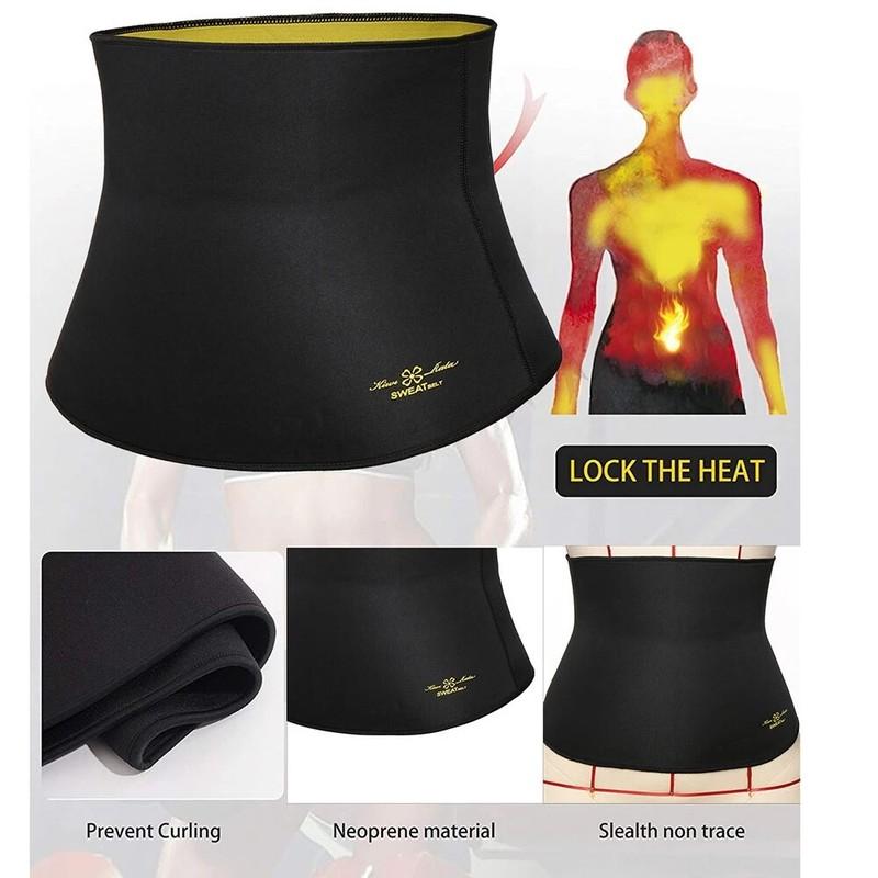 Men's Fat Burner Tummy Slim Body Shaper Neoprene Sauna Sweat Belt Waist Trainer