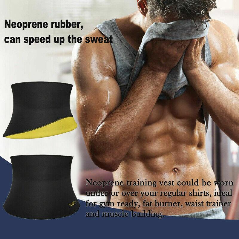 Men's Fat Burner Tummy Slim Body Shaper Neoprene Sauna Sweat Belt Waist Trainer