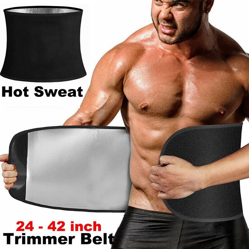 Men's Heat Trapping Sweat Shaper Sauna Waist Trainer Trimmer Belt Weight Loss US