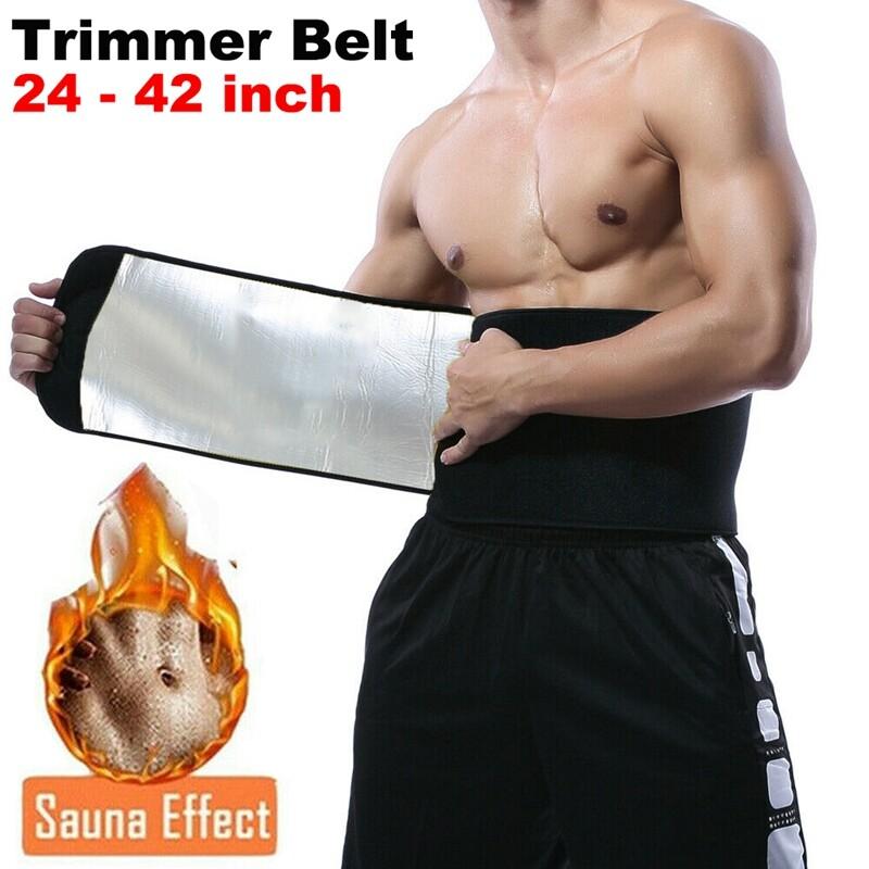 Men's Heat Trapping Sweat Shaper Sauna Waist Trainer Trimmer Belt Weight Loss US