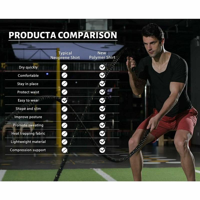 Men's Sauna Heat Trapping Shirt Sweat Shaper Vest Weight Loss Waist Trainer Top