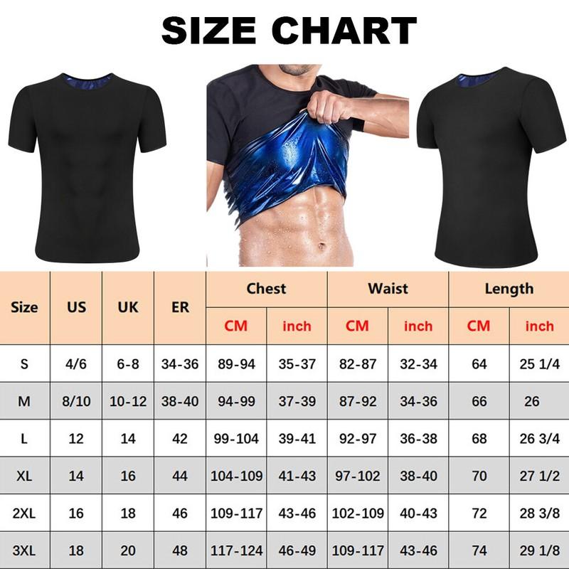 Men's Sauna Hot Sweat Suit Body Shaper Compression Shirt Weight Loss Sports Gym