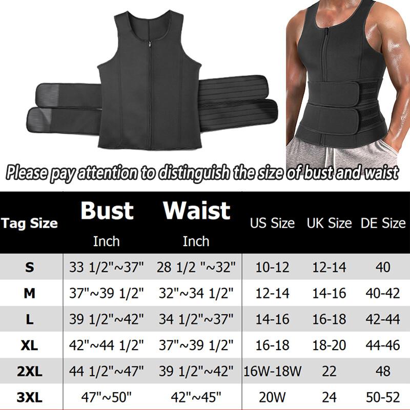 Men's Sauna Suit Sweat Vest Neoprene Shirt Body Shaper Weight Loss Waist Trainer