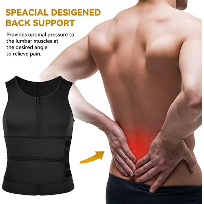 Men's Sauna Suit Sweat Vest Neoprene Shirt Body Shaper Weight Loss Waist Trainer