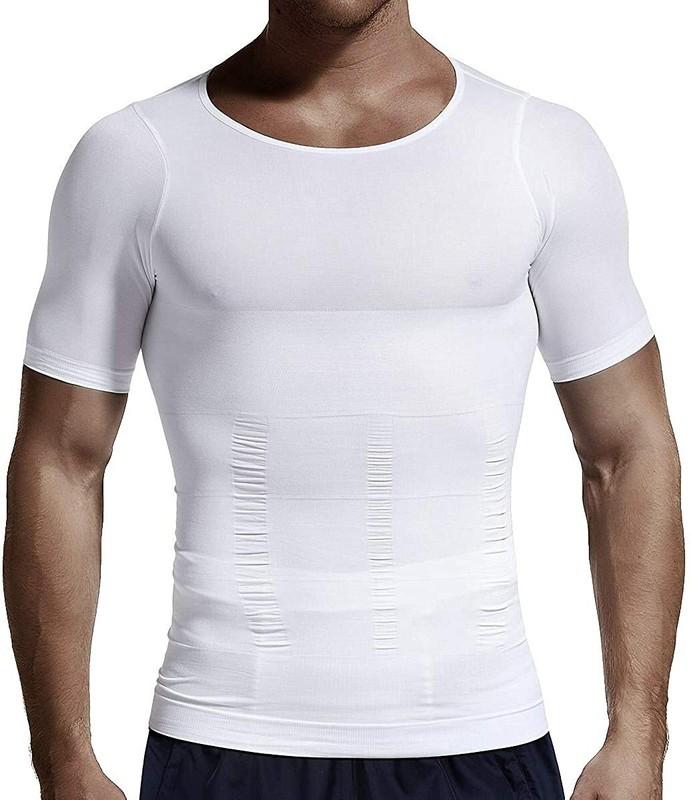 Men's Slimming Body Shaper Posture Corrector Vest Abdomen Compression Shirt Tops