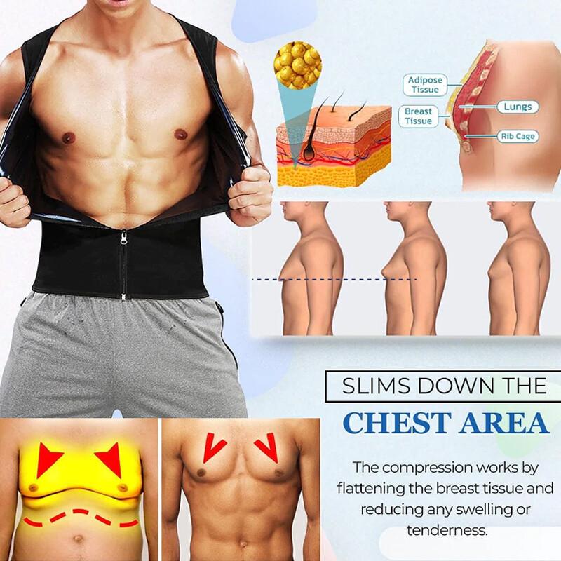 Men Sauna T-Shirt Heat Trapping Sweat Compression Vest Workout Sport Shaper Tops