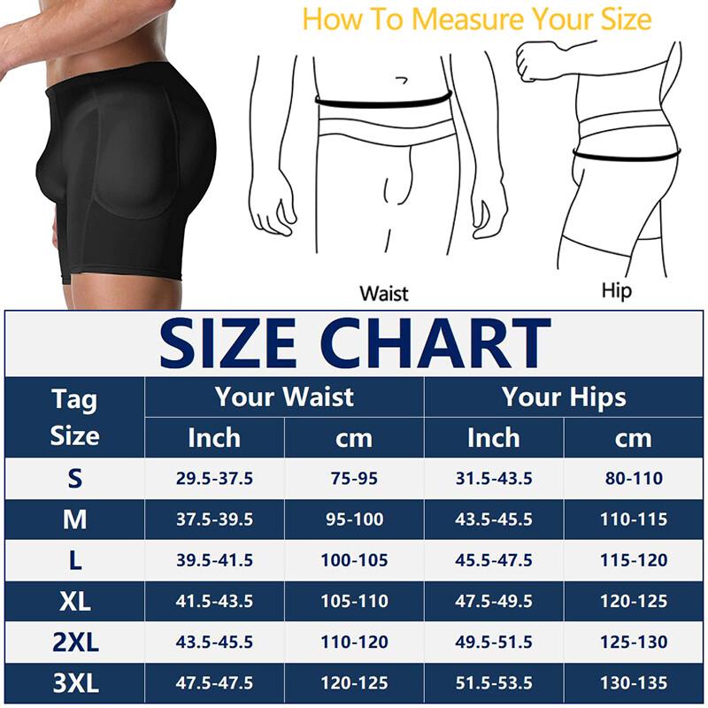Men Shapewear Padded Butt Lifter Boxer Briefs Underwear Body Shaper Shorts Panty