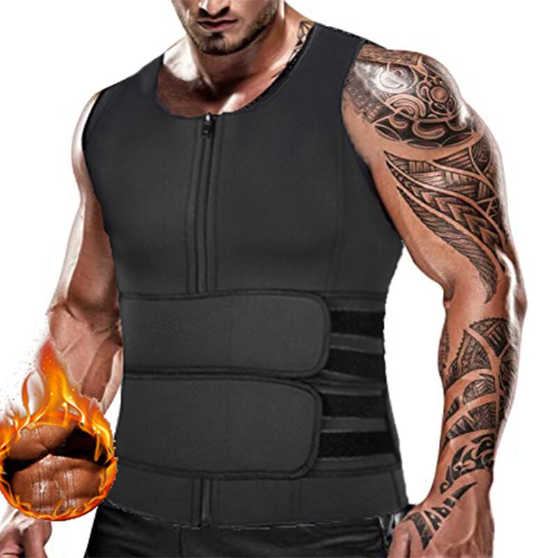 Men Sweat Neoprene Weight Loss Sauna Suit Workout Shirt Body Shaper Sport Vest
