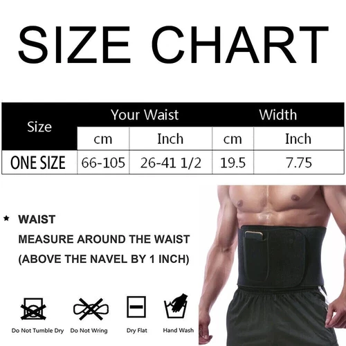 Men Sweat Waist Trimmer Exercise Belt Burn Fat Body Shaper Weight Loss Girdles++