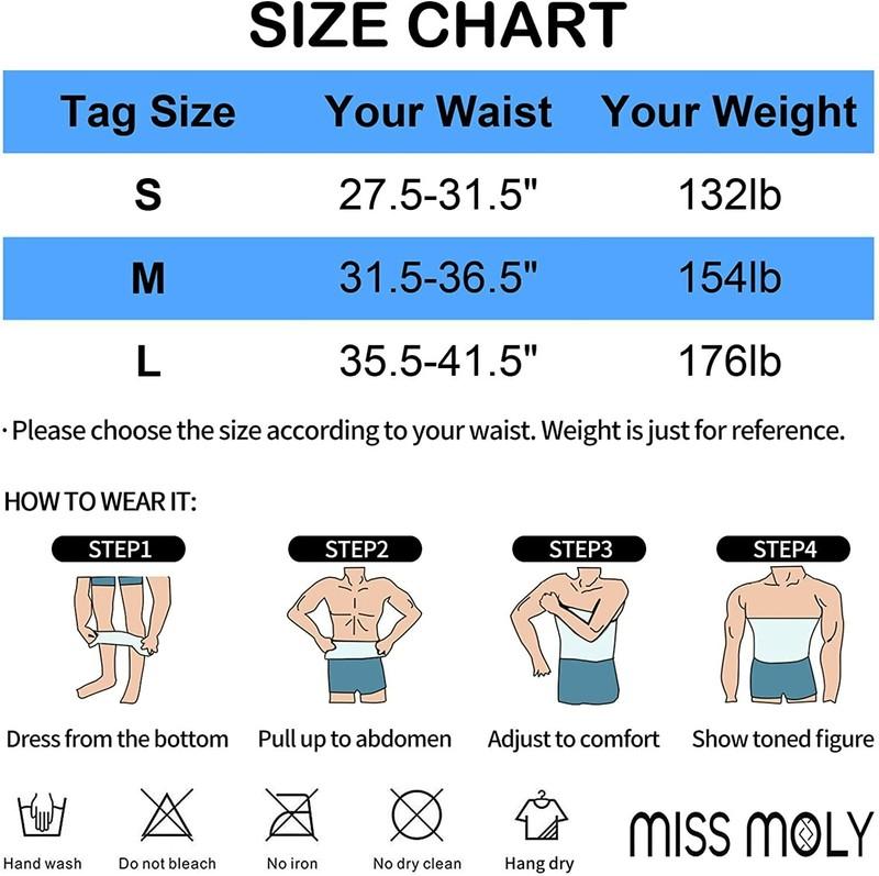 Men Tummy Control Tuck Belt Body Shaper Seamless Slimming Waist Trainer Trimmer