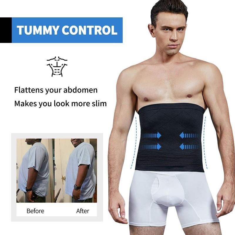 Men Tummy Control Tuck Belt Body Shaper Seamless Slimming Waist Trainer Trimmer