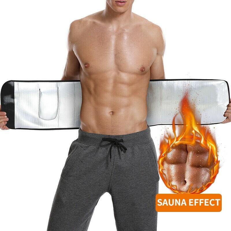 Men Women Waist Trainer Belt Fat Burning Polymer Weight Loss Girdle Fitness