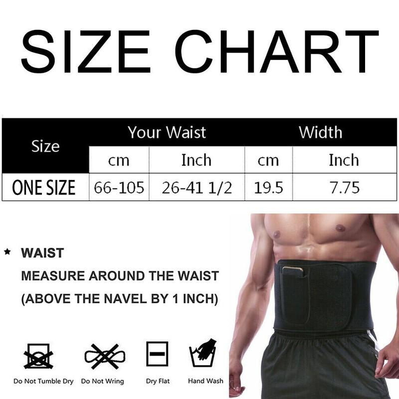 Men Women Waist Trainer Belt Fat Burning Polymer Weight Loss Girdle Fitness