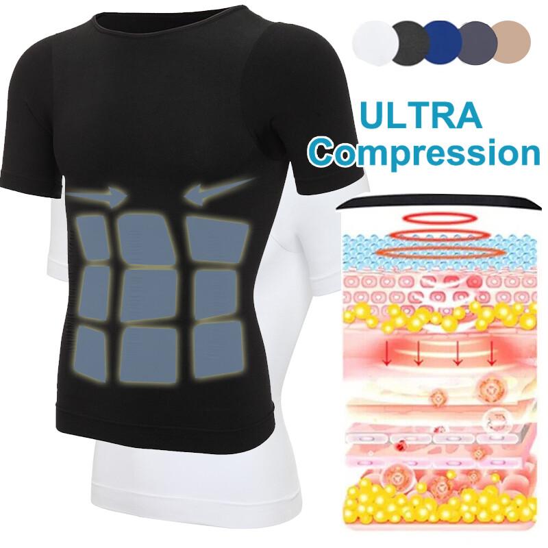 Mens Compression Shirt to Hide Gynecomastia Moobs Tops Slimming Body Shaper Vest