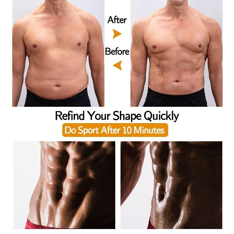Mens Waist Trimmer Belt Trainer Slim Body Sweat Wrap Back Lumbar Support Girdle