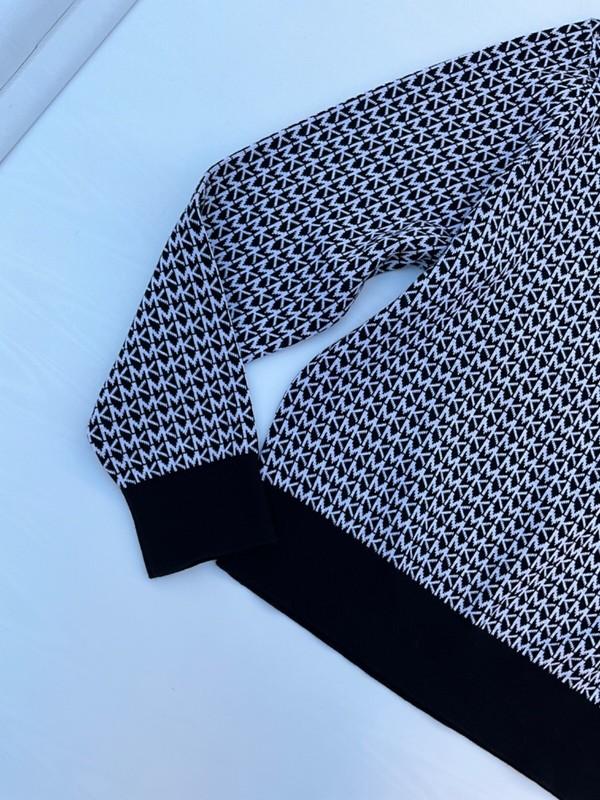 MICHAEL KORS WOMEN KNIT TOP SWEATER Black White Logo NEW M L XL