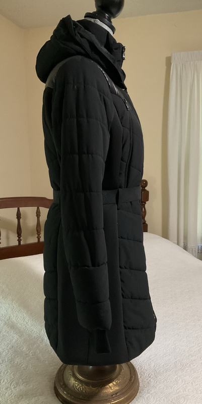 MICHAEL KORS Women's Sz M Black Quilted W/Hood Winter Coat