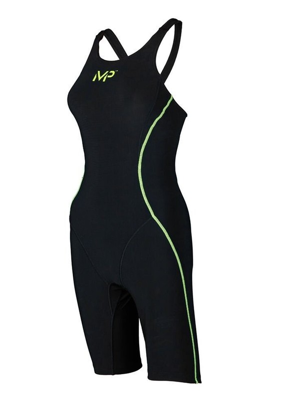 MICHAEL PHELPS WOMEN'S MP MPULSE TECH SUIT SIZE 22 BRAND NEW BLACK/YELLOW