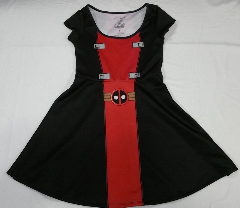 Mighty Fine Deadpool Skater Dress Marvel Cosplay Costume Dress size S M L XL